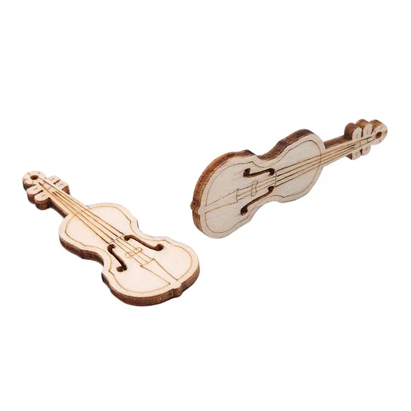 Винтажный стиль 10 шт Необработанные деревянные вырезанные кусочки скрипки для