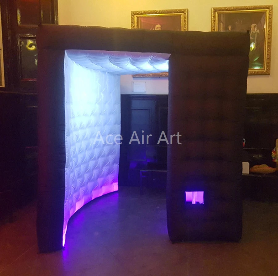 Бесплатная доставка 2 4 м светодиодный надувной изогнутые photo booth фото pod с