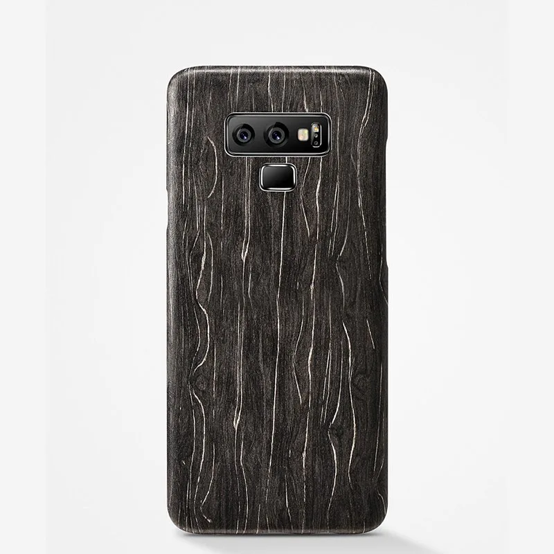 Натуральный Деревянный чехол для телефона для samsung galaxy note 9 note9 чехол бамбуковый/орех/палисандр/Черное ледяное дерево/оболочка(настоящее дерево