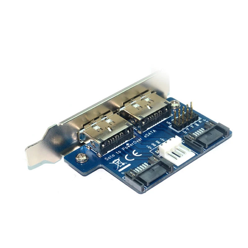 En-Labs 2 порта SATA для питания eSATA eSATAp 9Pin для USB 2,0 конвертер питания по SATA 15pin w/полный профиль кронштейн расширения карты