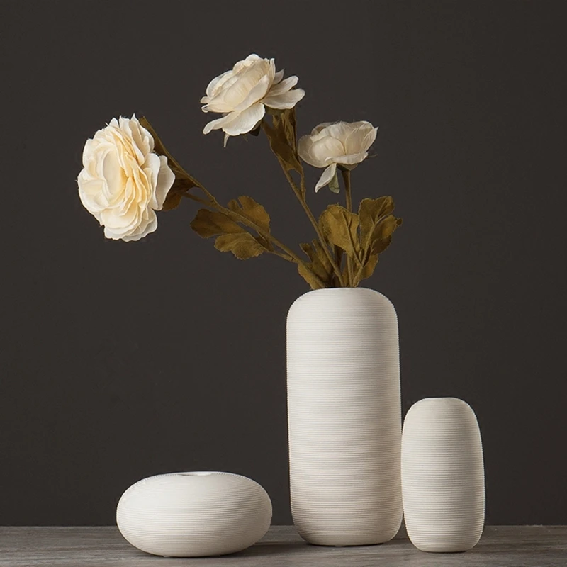 New Porcelain Creativity Simple-Modern Style White Vases Ceramic Tabletop for Wedding Home Decoration Chinese Jingdezhen | Дом и сад