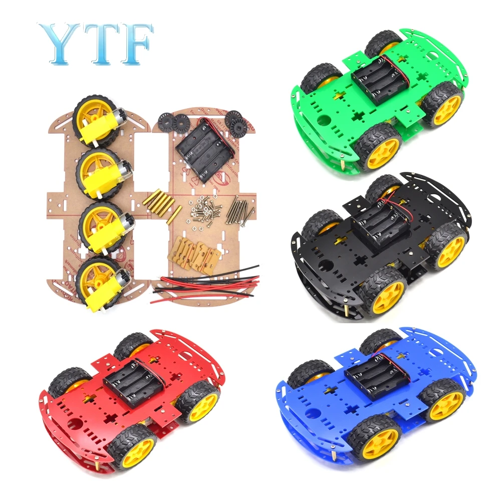 1 шт. синий двигатель умный робот шасси автомобиля электронное производство DIY Kit