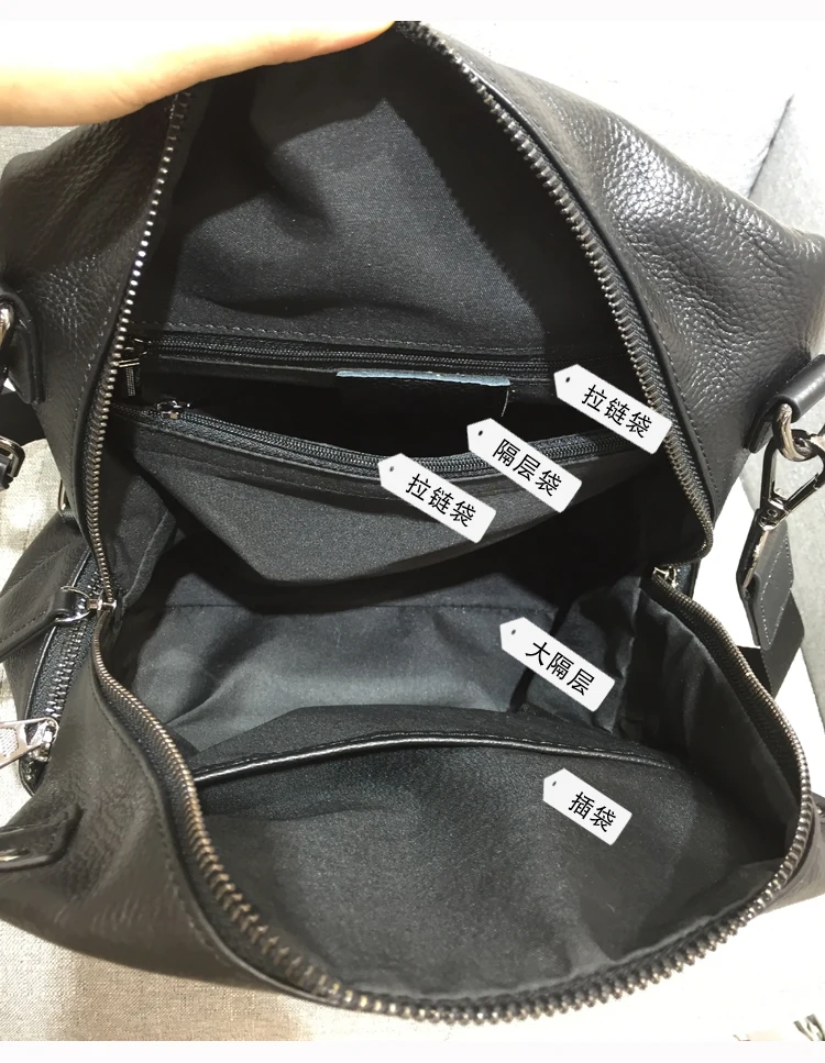 Женский рюкзак из натуральной кожи высокого качества Mochila Feminina Back Pack черный рюкзак