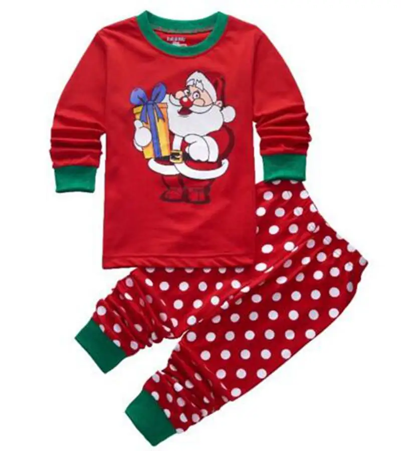 

New Cartoon Girls Pyjamas Autumn& Winter Boys Dinosaur Pajamas Sets Children Homewear Nightwear Christmas Kids Cloth Suit