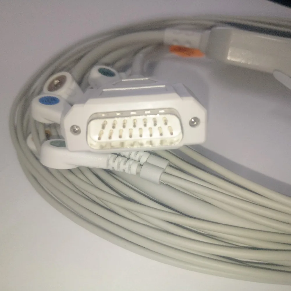 Бесплатная доставка 15 контактный кабель nikohhon den ECG 1250 1350/9130/9132/9620 цельный 10 и