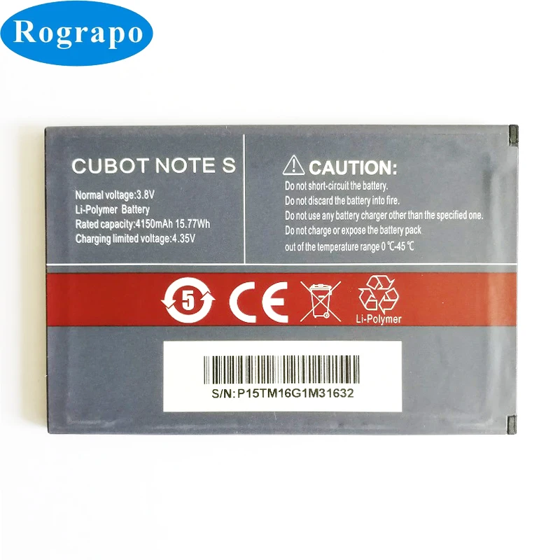 Новый оригинальный сменный аккумулятор CUBOT NOTE S 3 8 в 4150 мАч батарея для мобильный