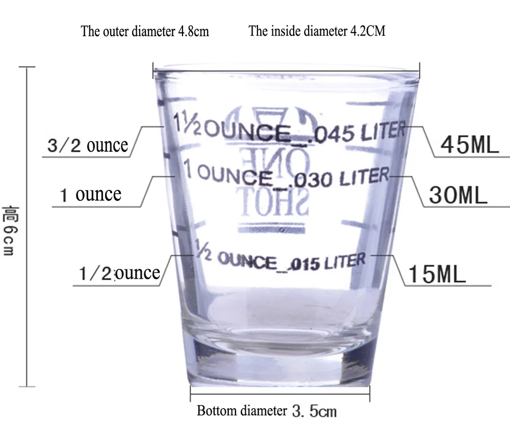 Стеклянные Принадлежности для бара бокал вина с двумя выпускными литрами и