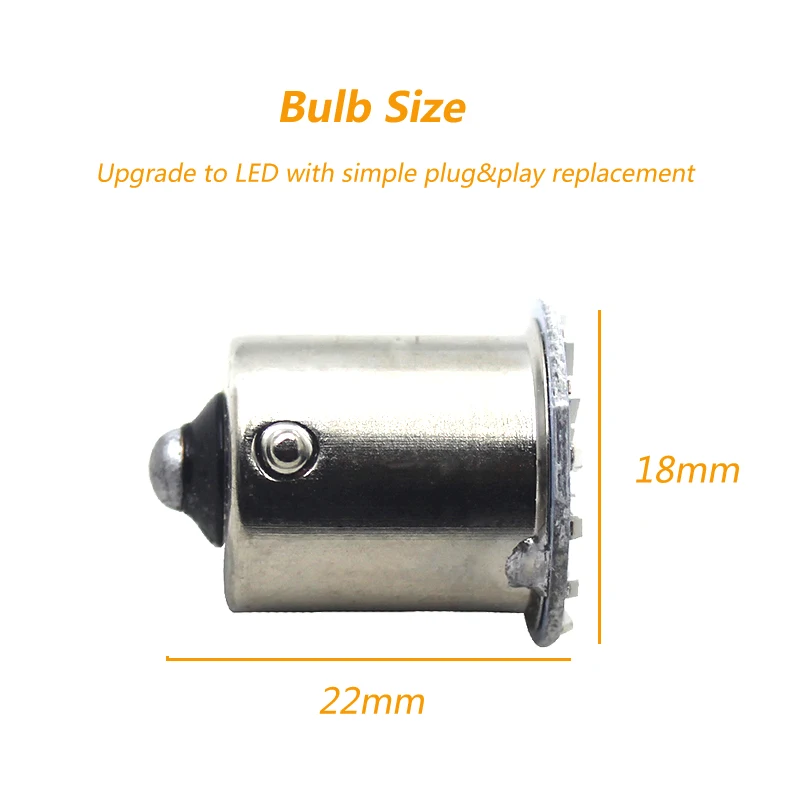 10x1156 1157 P21W BA15S BAY15D 22 SMD 3014 Светодиодный светильник для парковки автомобиля дневной