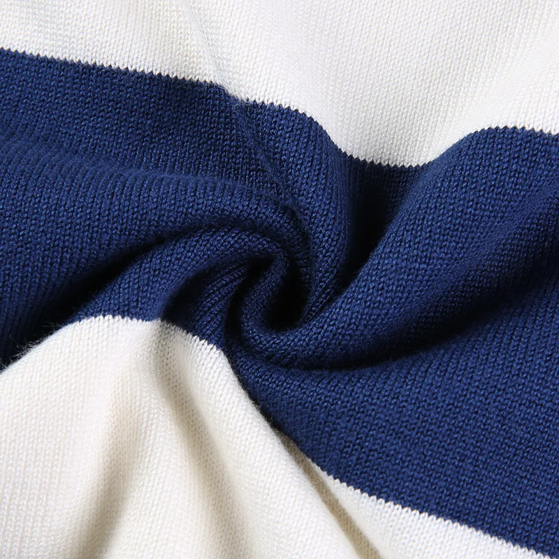 

2017 New Men Striped Casual Slim Fit Pullover Crewneck Knitted Sweater