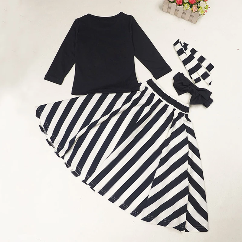 Комплект из 4 предметов для девочек темно синяя футболка с длинным рукавом +