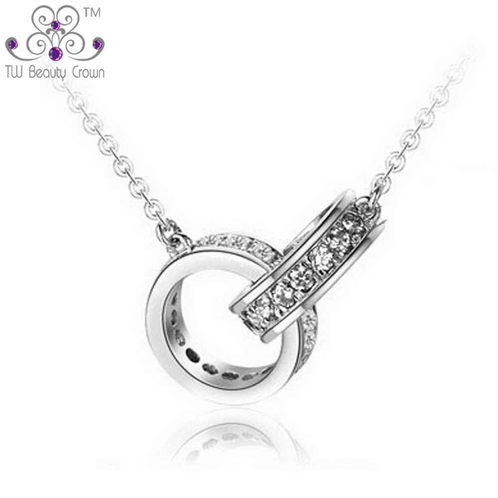 Настоящее чистое серебро 925 пробы два элегантных кольца кубический цирконий