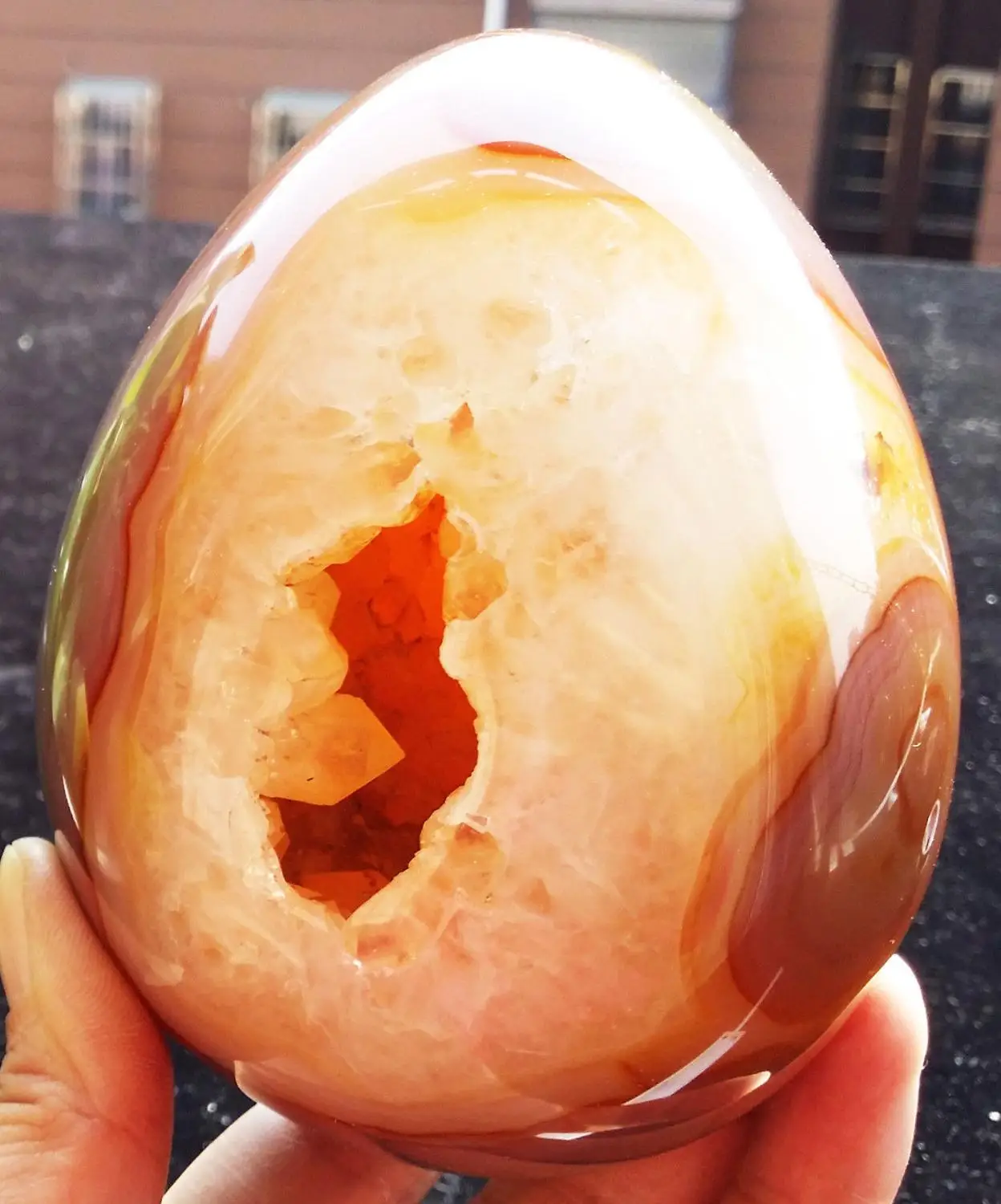 ЛУЧШИЙ!!! 755 Натуральный aate отверстие &quotпирамида&quot кластер es из Madaascar E2 | Дом и сад