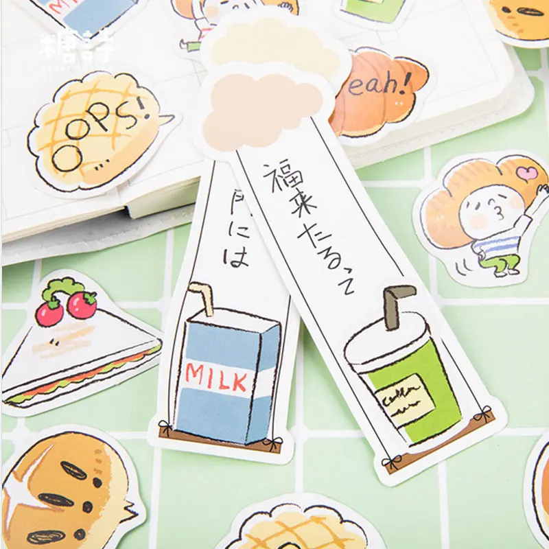 45 шт./кор. бумажные наклейки с изображением хлеба для мальчиков украшения сделай