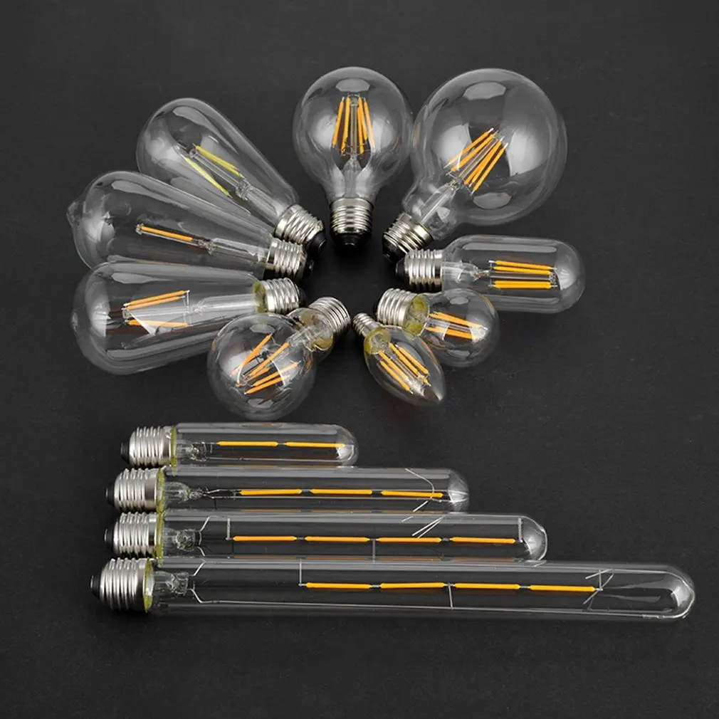 4W E27 Edison Bulb Vintage Style Filament LED Light Pendant Lamp Warm Yellow Decor Decorative Lighting | Лампы и освещение