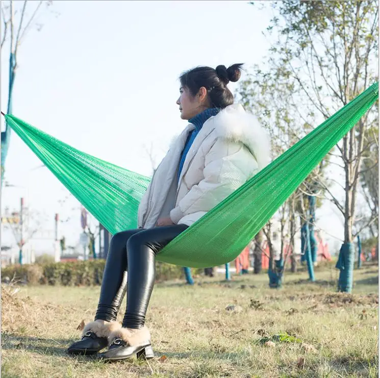 

outdoor Ice silk mesh hammock size:250*130cm A016