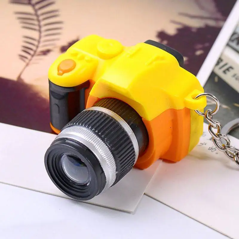 LED Flash Keychain Retro SLR Camera Shape Vocal Toy Glowing Pendant Mobile Phone Bag Hanging Decoration With Light For Auto | Автомобили и