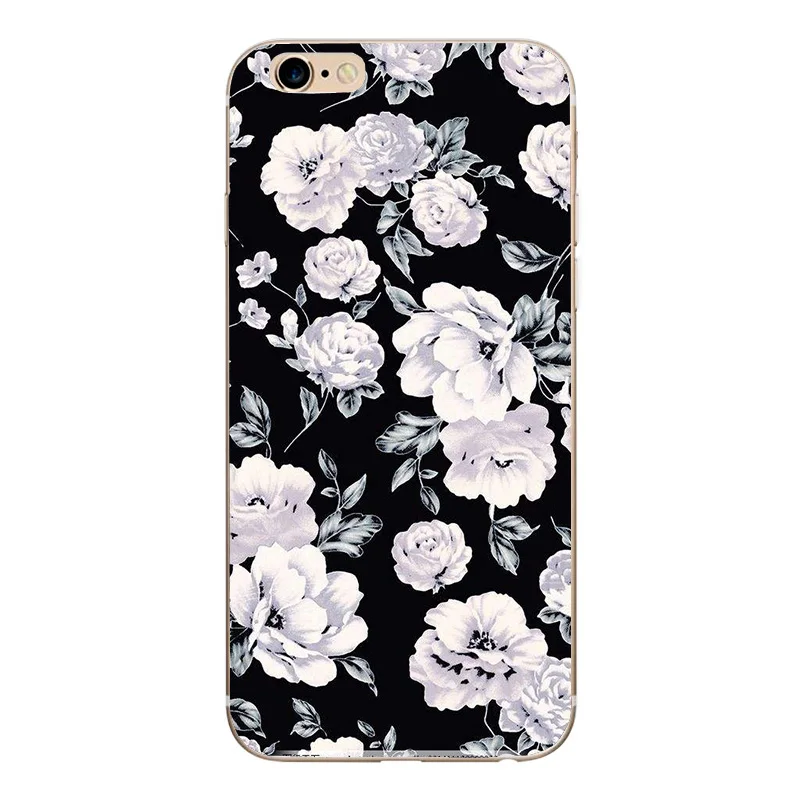 Lips Kisses Cases For iPhone 5 S Pretty Lady Case Soft Cute Kitty Flowers Capa Silicone X 8 Plus 6 5s se Cover |