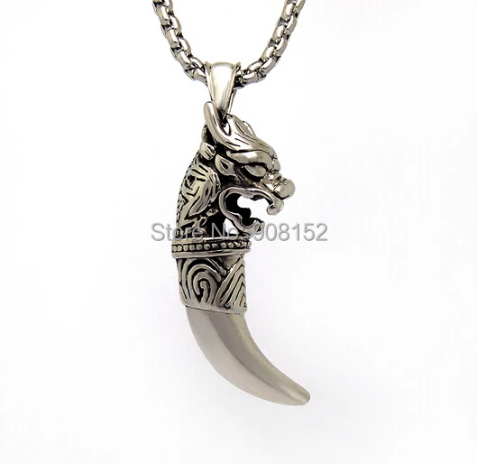 100% подлинный кулон из нержавеющей стали 316L с головой дракона льва ювелирные