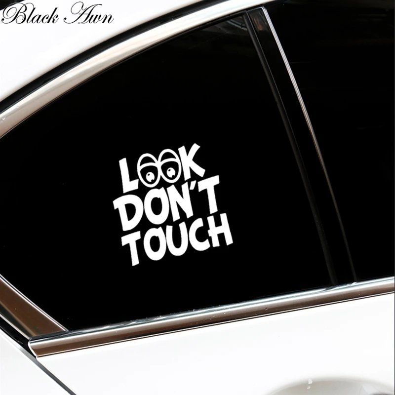Посмотрите не Touch забавные наклейка на автомобильный бампер Rude сарказм винил