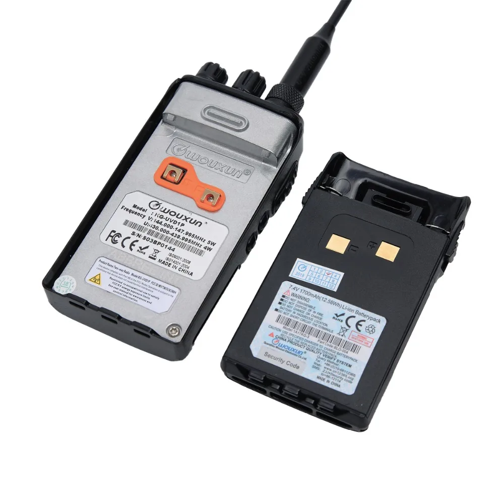 Двухдиапазонный DTMF 1750Hz CTCSS/DCS VOX SOS IP55 Портативный радиоприемник с аккумулятором