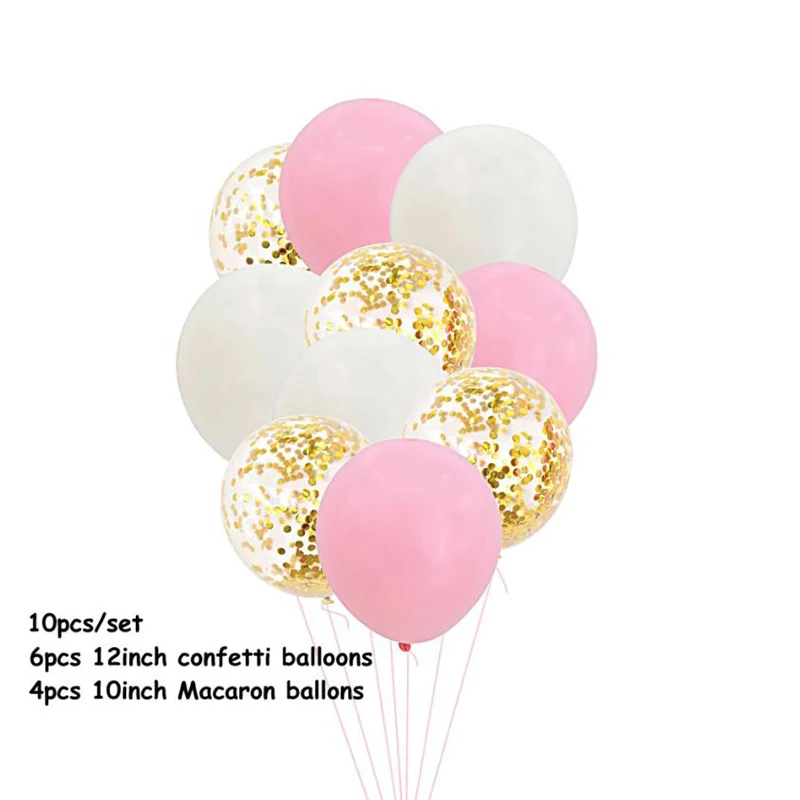 10 золотых штук смешанные воздушные шары Конфетти украшения для дня рождения
