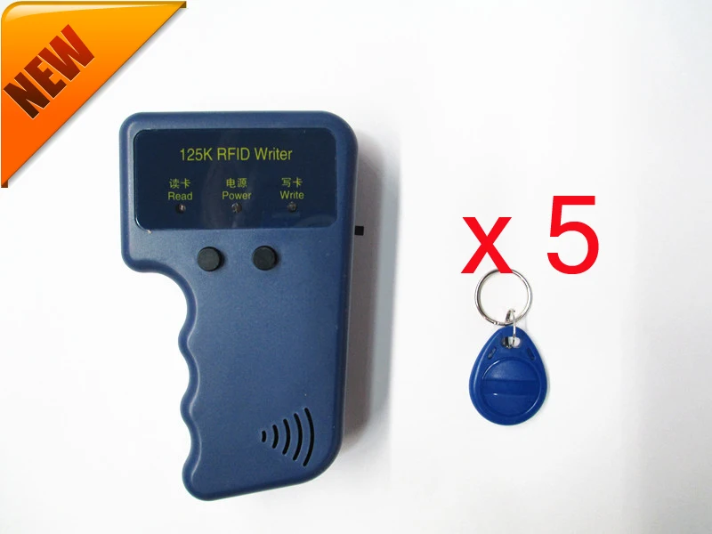 Английский RFID ручной 125 кГц EM4100 ID карта копир писатель Дубликатор с 5 записываемых