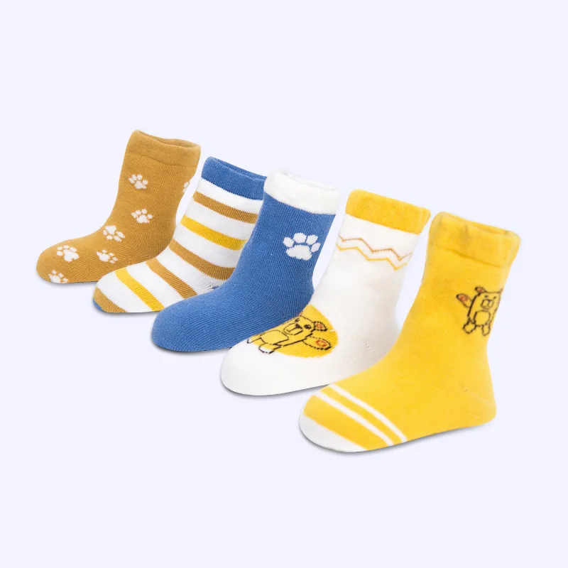 5 пары/компл. хлопковые детские носки для девочек и мальчиков Мультяшные детей
