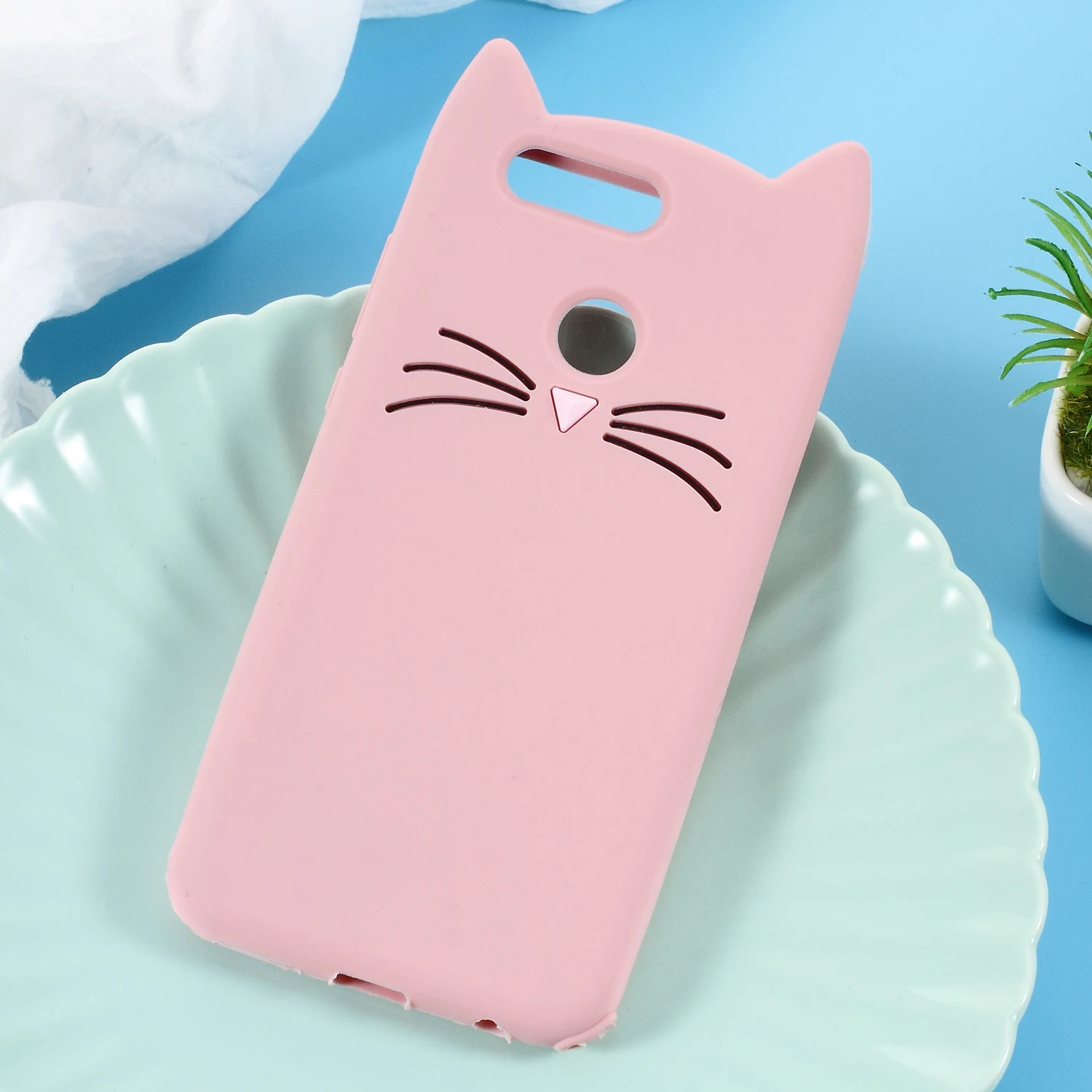 Dulcii милые 3D усы кошка силиконовый чехол для сотового телефона huawei nova 2 плюс
