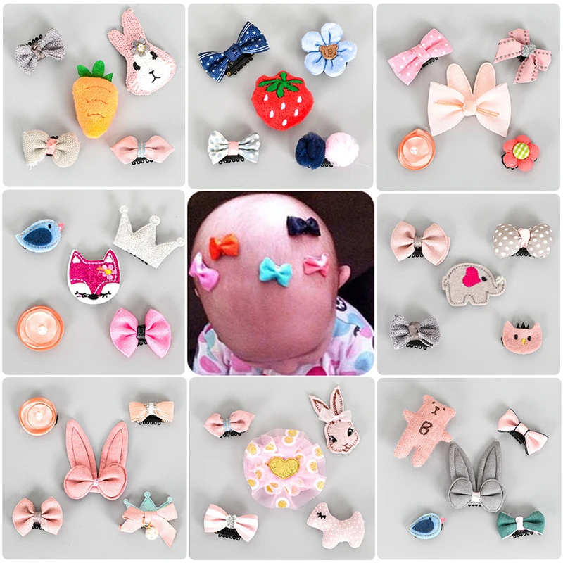 Baby New Hair Accessories 5 Pcs/Lot Set Toddler Hairpin Headdress Princess Girls Lovely Bow Knot Clip | Детская одежда и обувь