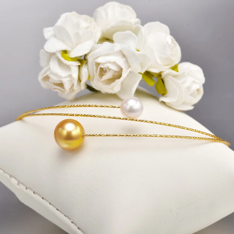 Японские браслеты из двух жемчужин Akoya морской воды и 18-каратного золота [YS] Fine Jewelry.