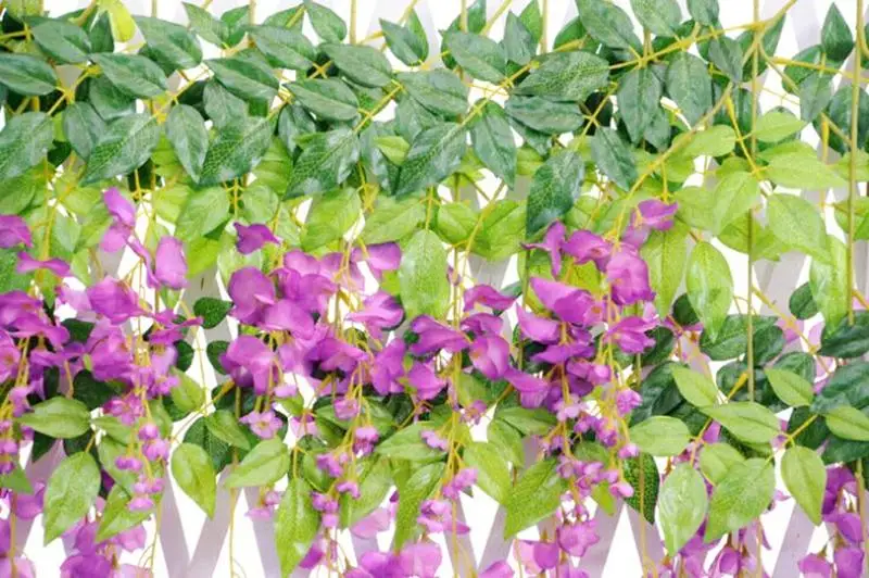 

110CM Long Elegant Artificial Silk Flower Wisteria Vine Rattan For Wedding Centerpiece Decorations Bouquet Garland Home Ornament