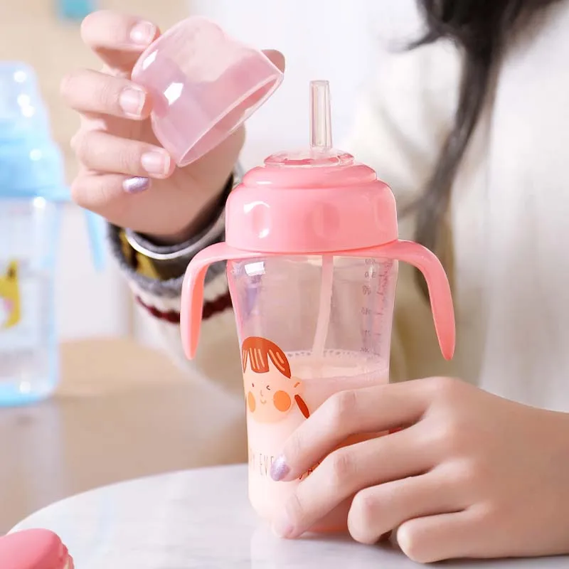 3 в 1 детские бутылочки соломенная чашка с ручкой бутылка чашки Детские питьевой