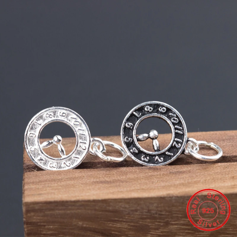 

UQBing Silver Color Retro Circle Round Clock With Numbers Charms DIY Pendant Jewelry Making Findings Accessories