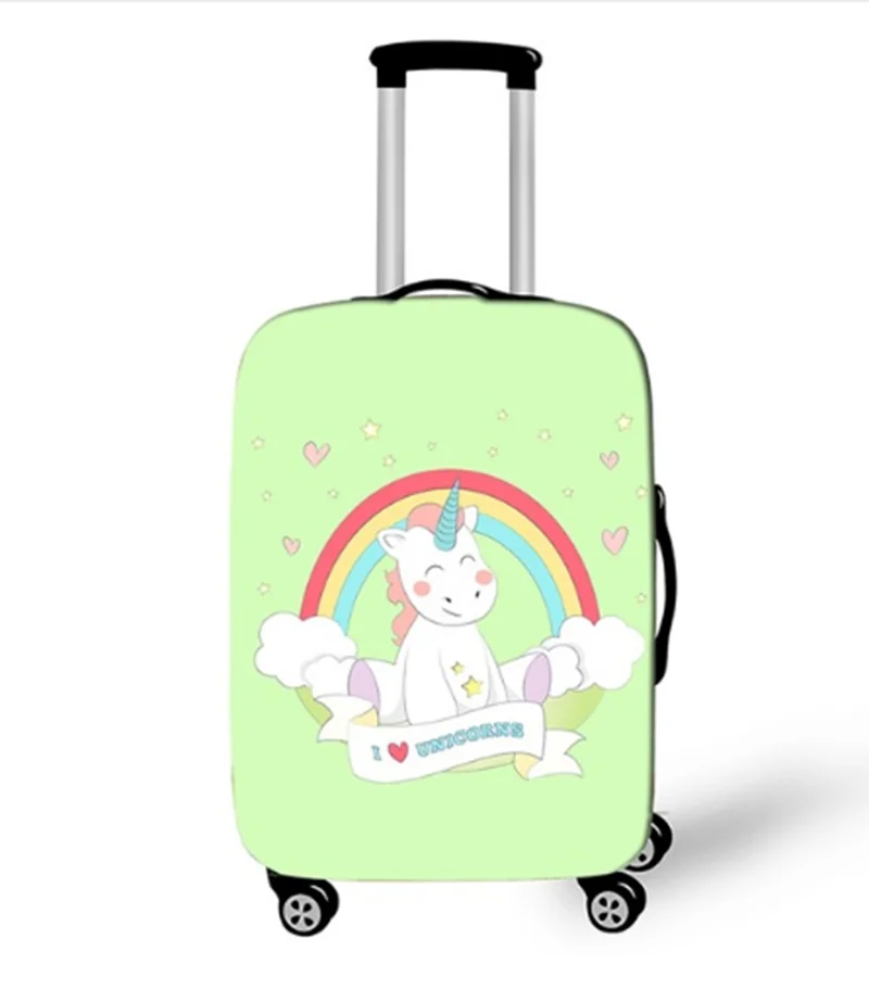 023 18-32 дюймов Kawaii Мультфильм Единорог чемодан чехол для Радуга лошадь Чемодан-тележка с защитным чехлом и изображением Анти-пыль тележка чехол защитный чехол - Цвет: 023