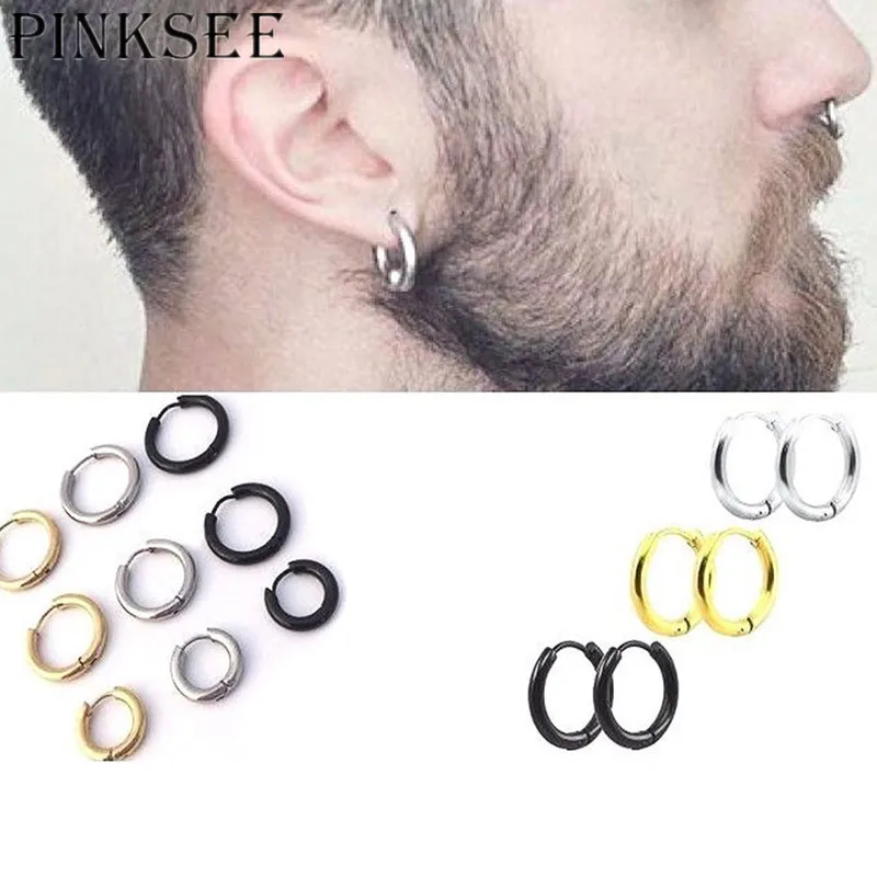 Женские и мужские модные серьги гвоздики из нержавеющей стали гипоаллергенные 3