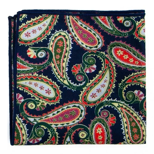 PCH-025 Хлопковый платок, новинка, 25x25 см, с цветочным принтом, Пейсли, карманные квадраты, модный винтажный костюм, карман, полотенце, носовой платок для мужчин - Цвет: PCH-025