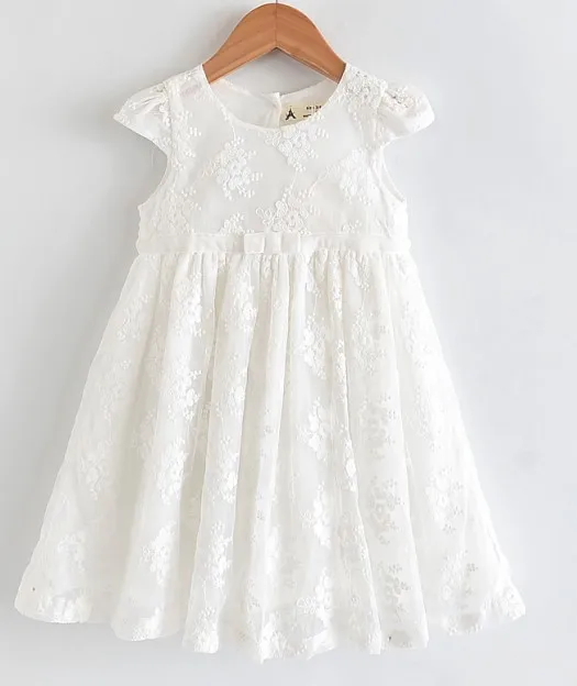 white Hurave/платье с вышивкой для маленьких девочек; г.; костюмы; Детские платья для девочек; свадебное праздничное платье; платье принцессы - Цвет: white