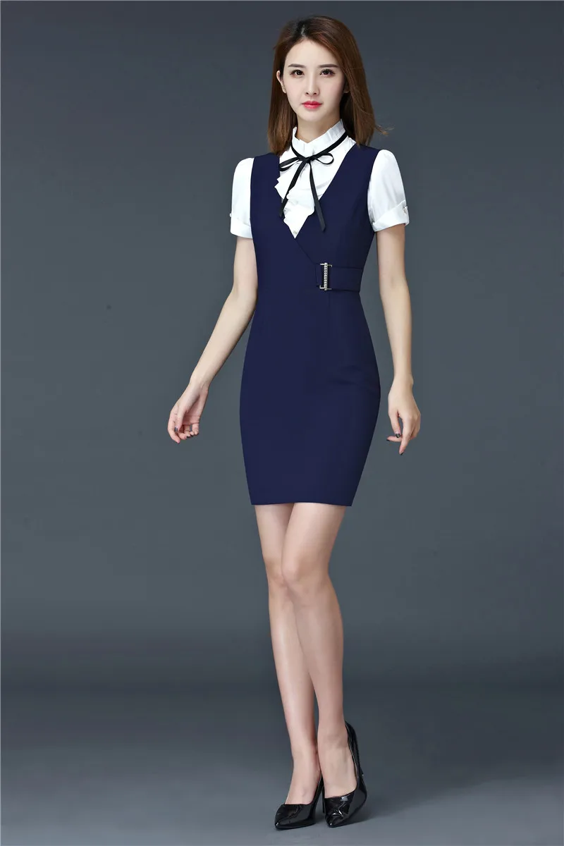 Женское Деловое платье с коротким рукавом элегантное офисное в офисном стиле