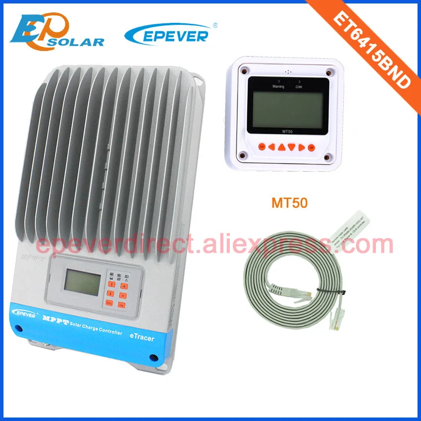 MT50 белый ET6415BND Регулятор солнечной энергии функция bluetooth 60A 60amp Epsolar mppt высокая