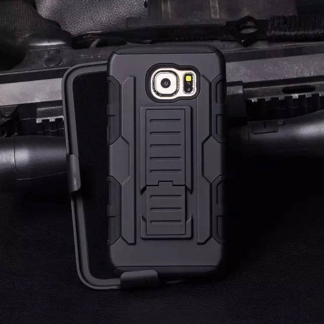 for samsung galaxy s6 edge case cover g925f g925sm-g925 anti knock pc silicone mix hybrid protective brand |