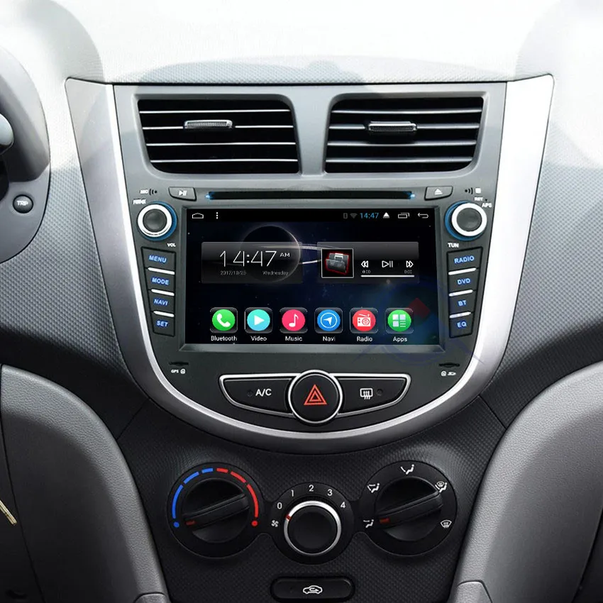2din Android 9,0 ram 2Gb Автомобильный dvd-плеер для hyundai Solaris accent Verna автомобильный gps навигатор RDS магнитофон BT wifi карта