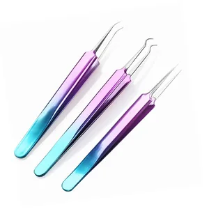 Пинцет из нержавеющей стали с иглой для удаления черных точек и прыщей, инструмент для ухода за лицом, многофункциональный Пинцет для наращивания ресниц