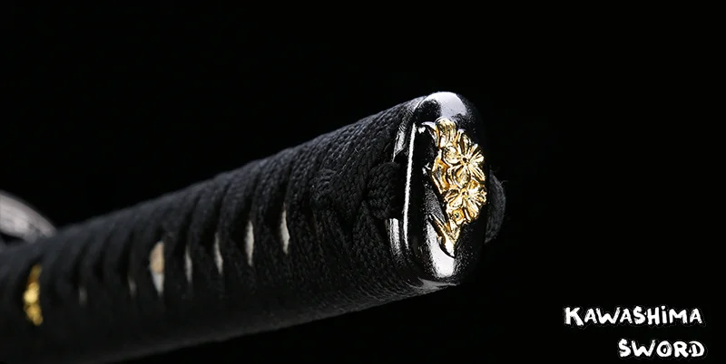 Hand forged Japanese Katana / Wakizashi Real Steel Blade Full Tang Sheath Black Color Razor Sharpness For Cutting-Samurai Sword