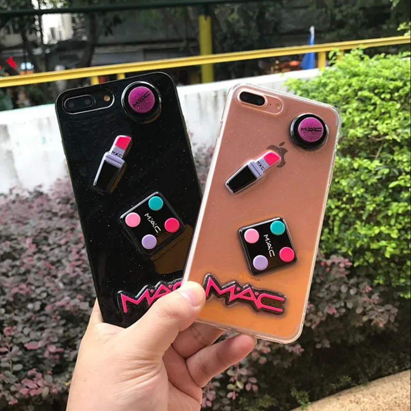 Чехол для телефона с трехмерной эпоксидной помадой iphone XS Max XR X черно-белый