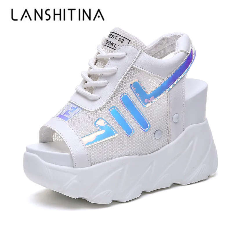 Модные женские Босоножки с открытым носком коллекция 2019 года сезон лето дышащие