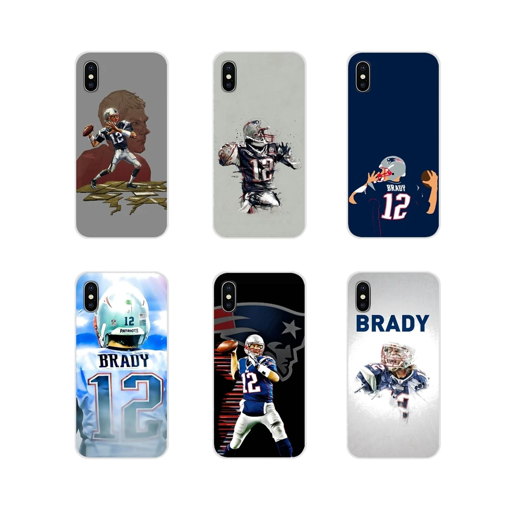 Аксессуары чехлы для телефонов Apple iPhone X XR XS MAX 4 4S 5 5S 5C SE 6 6S 7 8 Plus ipod touch Tom Brady 12