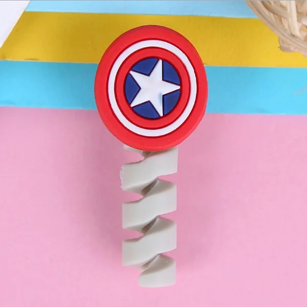 Cable Protector Мультфильм Гибкая спиральная трубка устройство для сматывания кабеля протектор провода шнур Организатор протектор для Apple Watch iPhone зарядный кабель - Цвет: Cable Protector