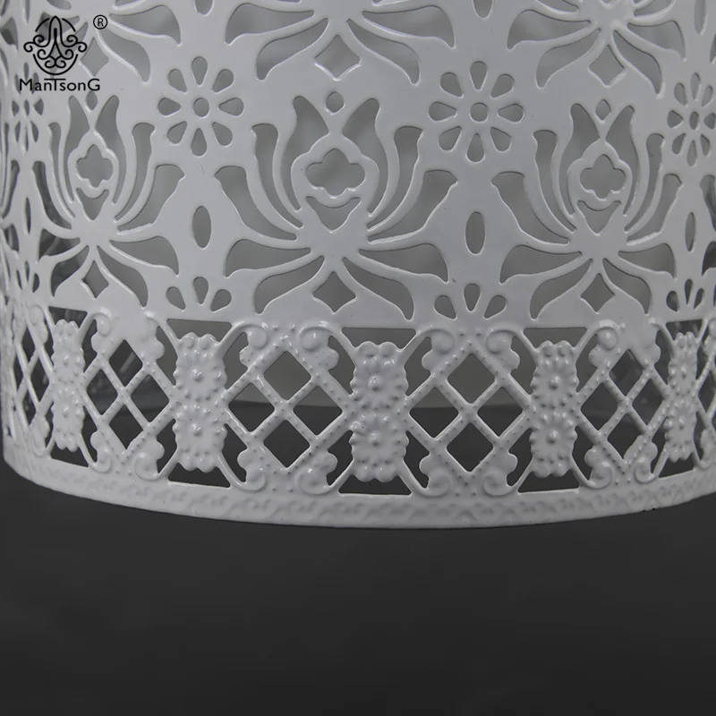 Белый современный светильник подвесной столовая Железный полый цветок