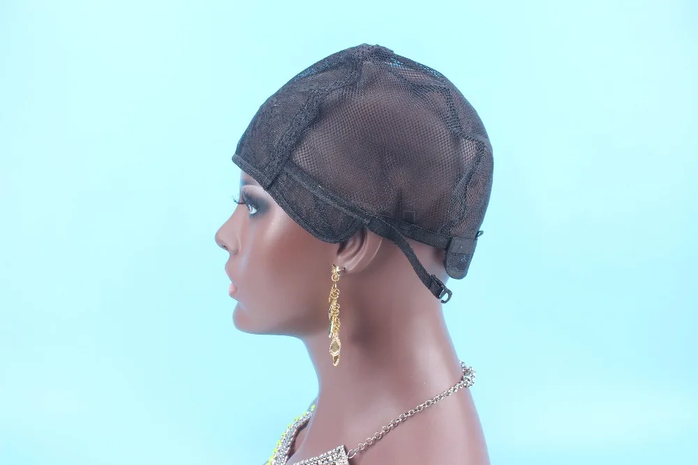 S/M/L/Wig cap for making wigs with adjustable strap on the back weaving size glueless wig caps good quality Hair Net Black | Шиньоны и