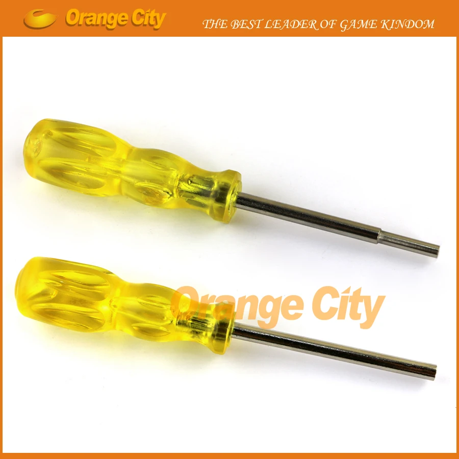 Желтая отвертка 3 8 мм + 4 5 для Nintendo WII NGC GB кассеты N64 SS 10 шт./лот = пар|screwdriver